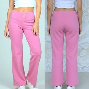 Vtg Y2K Spicewear barbie pink low rise flared spice girl dress pants M 8/10 NWOT